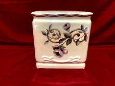Croscill Chambord Tissue Box Cover Ceramic Purple Floral