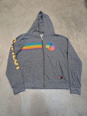 Aviator Nation Microsoft Copilot Employee Hoodie Adult L Gray Full Zip Hooded