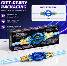 Double Sided LED Lightsaber Sword 7 Colour Light Up Toy Kids Christmas Gift