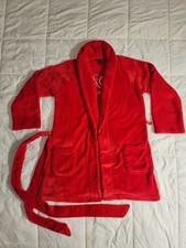 Victorias Secret Red Robe Plush Short Cozy Dr...