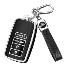 Key Fob Cover for Acura MDX 2014-2020, for Acura RDX 2015-2021, Soft Key Black