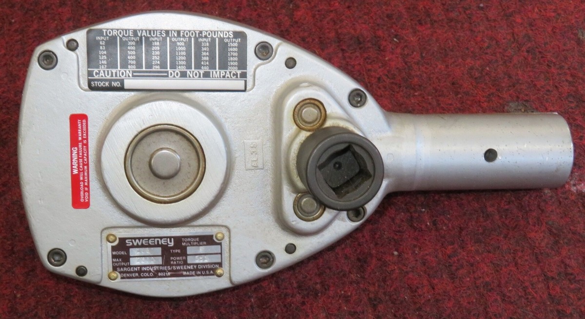 Sweeney マルチプライヤー TORQUE Sweeney Aerospace Torque Multipliers | Enerpac