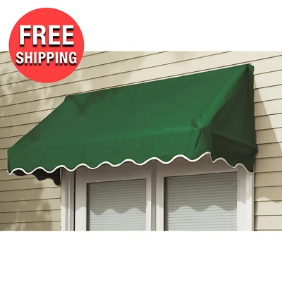 CASTLECREEK 4' Green Outdoor Window Door Awning Sun Shade Canopy Outdoor Patio Cover Shade