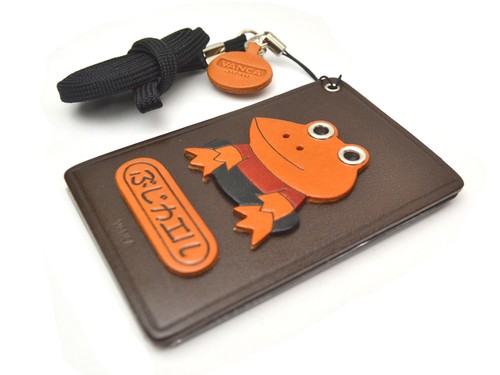 Lucky Frog Handmade 3D Leather Commuter ID Pass Card Holder/Case *VANCA* #26402 - Picture 2 of 11