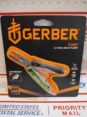 Gerber Gear Dime 12-in-1 Mini Multi-tool - Needle Nose Pliers, Pocket Knife