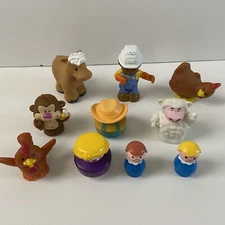 Vintage Mixed Lot Of Fisher Price and Other - People Animals Farmer Clown More 