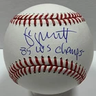 Royals HOF'er GEORGE BRETT Signed Official MLB Baseball AUTO w/ 85 WS CHAMPS JSA