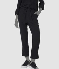  158 Monrow Womens Black Mid-Rise Drawstring Waist Gauze Sweatpants Pants Size M