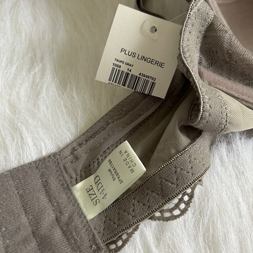 EST. Sujetador 1946 para mujer talla 44DD gris ligeramente forrado con aros cierre trasero NUEVO - Imagen 7 de 7