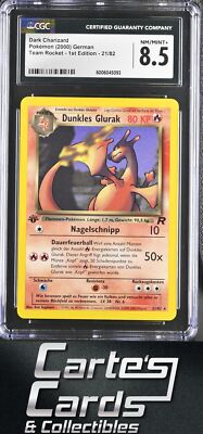 Dark Charizard Team Rocket 21/82 German 1st Ed. Pokemon Dunkles