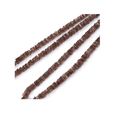 1 Strand 5mm 6mm Natürlich Rauchige Quarz Heishi Schlicht Eckig Edelstein Perlen