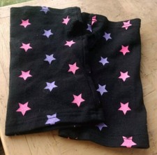 Monster Hot Pink  Ppl/Black Star Wristlets 6" x 3" Hot Topic Emo Rare HTF O/S