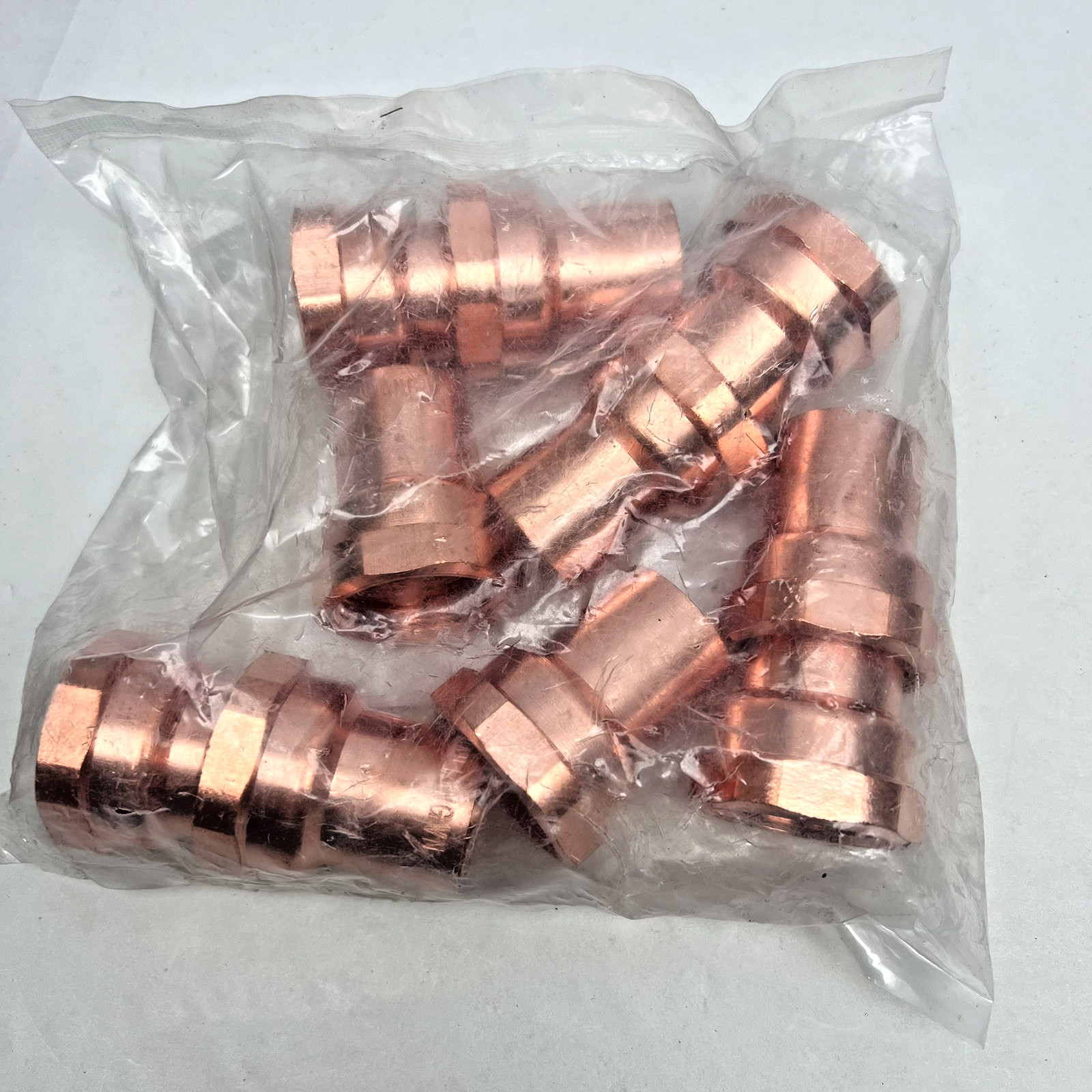 LOT OF 10 COPPER FITTING ADAPTER FTG.XF 1-1/8" X 1"