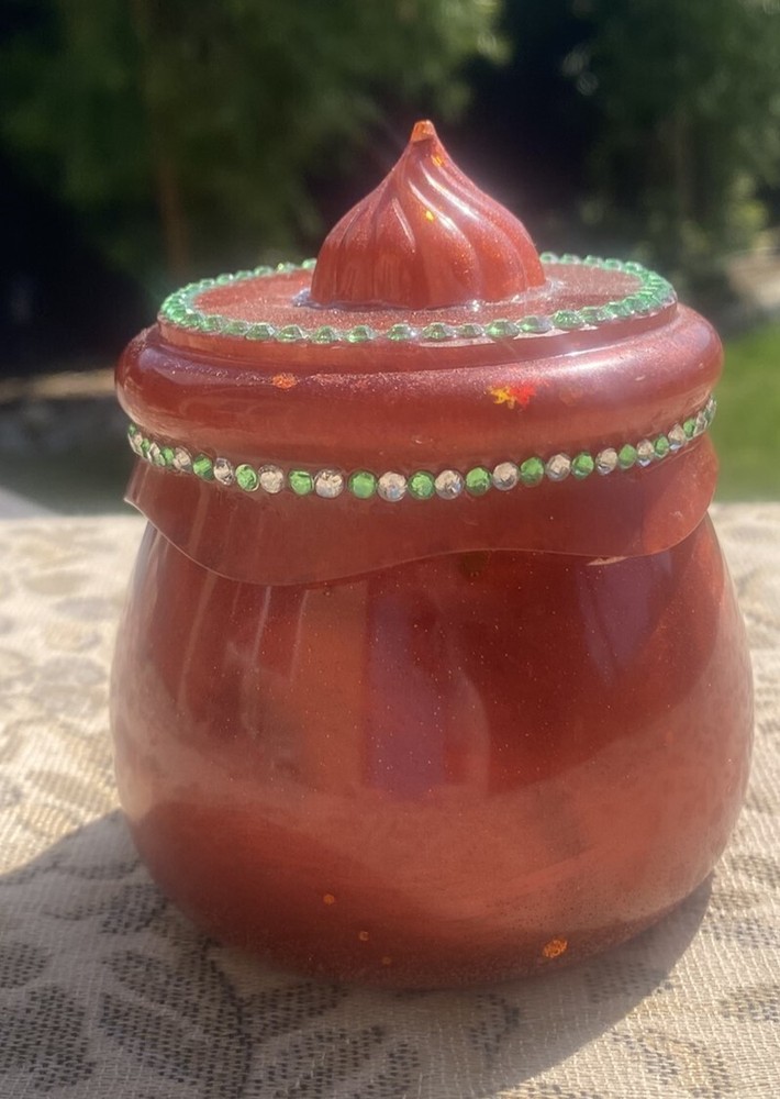 Handmade Kiss Trinket Jar for Candy Storage and Home Decor