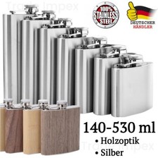 Edelstahl Flachmann Trichter Taschenflasche Taschenflachmann Trinkflasche
