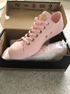 converse leather rose