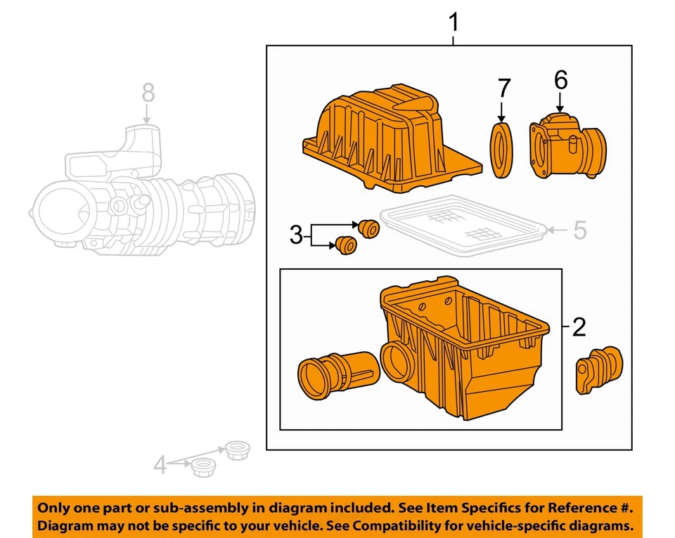 Conjunto de filtro de aire usado se adapta a: Ford Explorer 2004 4,6 grado A Foto 3 de 4