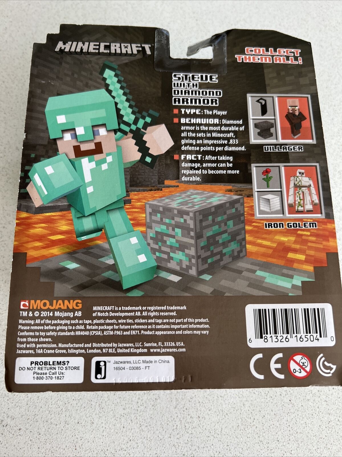 Minecraft+Diamond+Steve+Action+Figure for sale online | eBay