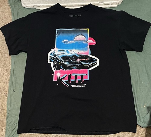 Knight Rider T-Shirt Mens KITT Knight Industries LOOTE CRATE ‘HASSELHOFF’ LARGE