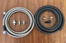 SS Fuel Feed & Rubber Return Lines Hoses Kit for 1996-2000 Civic Hatchback