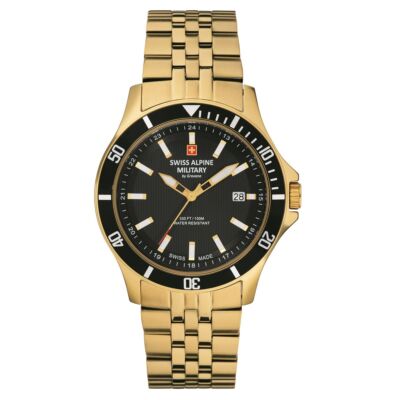 Swiss Alpine Military Herren Uhr Analog Quarz 7022.1117SAM Edelstahl