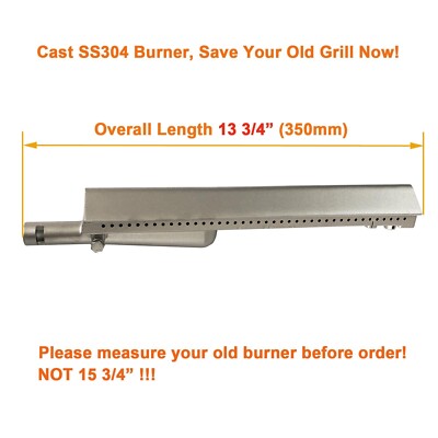 SS304 13 3/4“ Heavy Duty Cast Stainless Steel BBQ Grill Burners