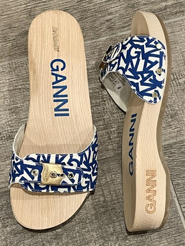 GANNI x DR. Scholl’s Sandals In Egret Monogram Size US 10/Eur 41 - Picture 2 of 8