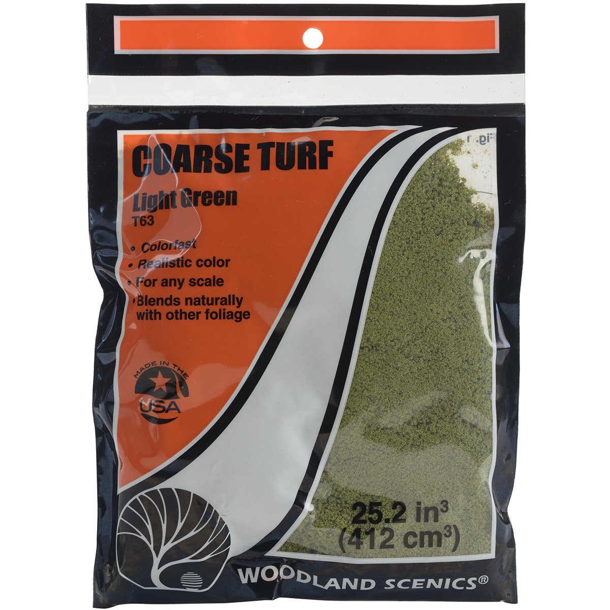 Woodland Scenics Turf 18 to 25.2 Cubic Inches-Light Green-Coarse