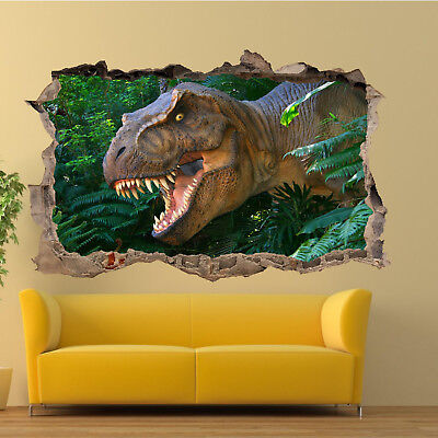 3D Dinosaurs Wallpaper Tyrannosaurus Sticker Mural Art Decal Decor Living Room