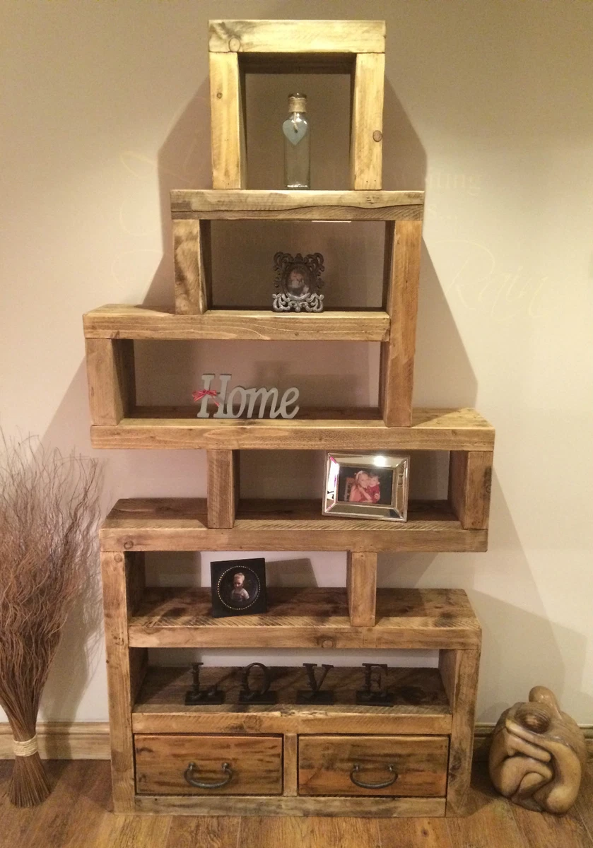 UNIQUE DIFFERENT UNUSUAL SOLID SHELVING UNIT BOOKCASE LARGER