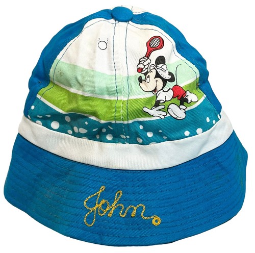 Disneyland Walt Disney World Vintage Cappello Secchiello Adulto Grande 7 3/8 Topolino Giovanni