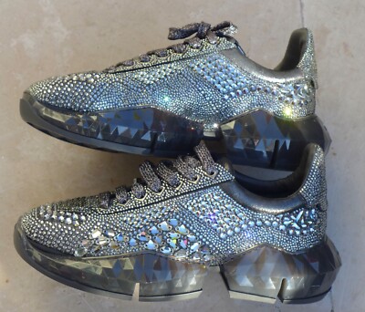 Jimmy Choo DIAMOND in Smoke Crystals Iconic Herrenschuhe Gr. 42 Sneaker 4700 