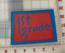 1st grade School Title scrapbook premade paper piecing