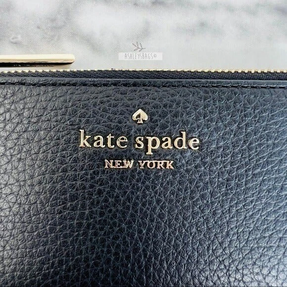 Kate Spade ☜UNBOXING☞ Leila small slim bifold wallet / Black 