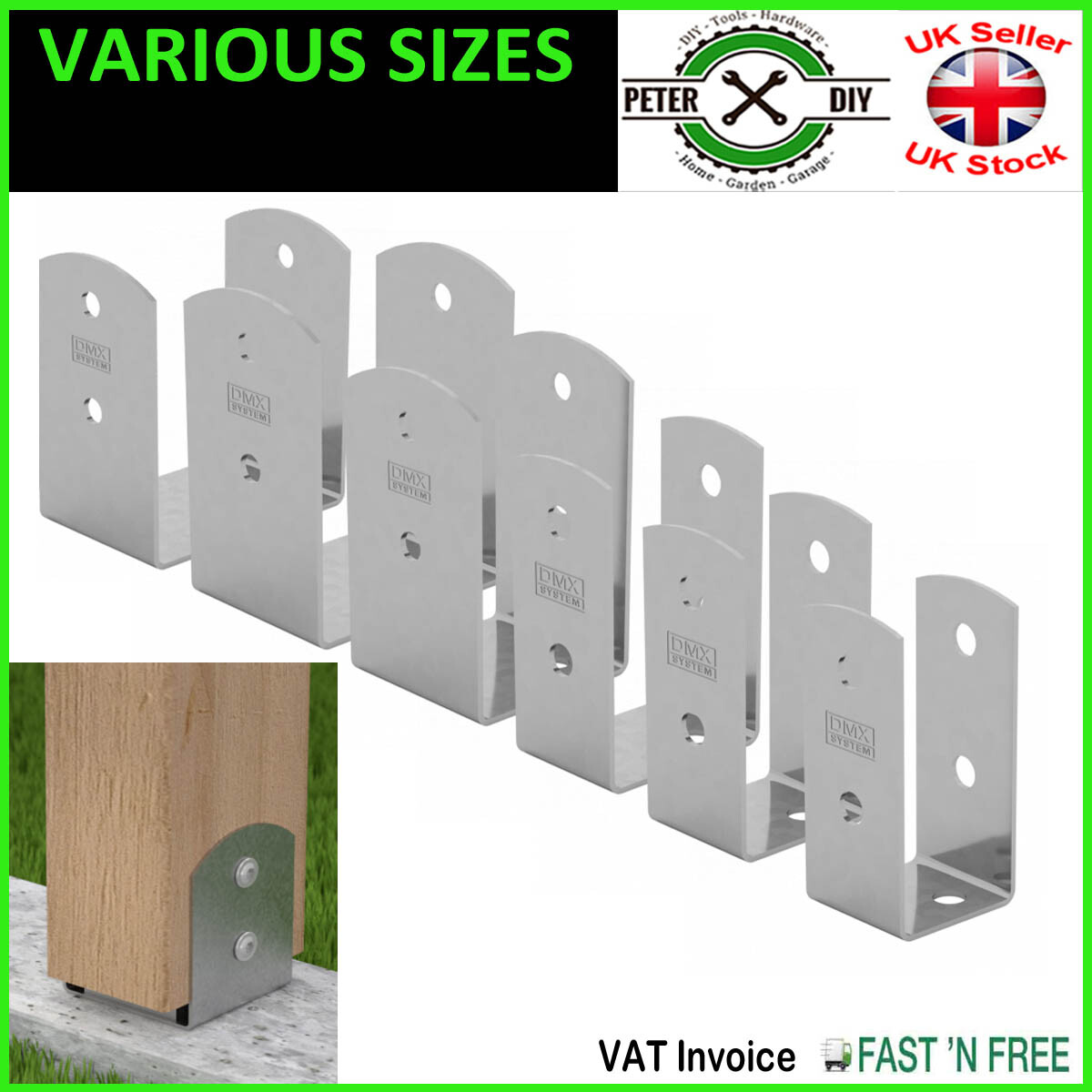 専用ページ⭐︎ Galvanised Bolt Down BASE POST SUPPORT Foot PERGOLA Base Brackets