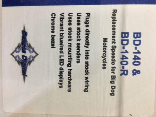 Big Dog Motorcycles DAKOTA DIGITAL speedometer BLUE 2004-2011 models direct plug - Picture 7 of 7