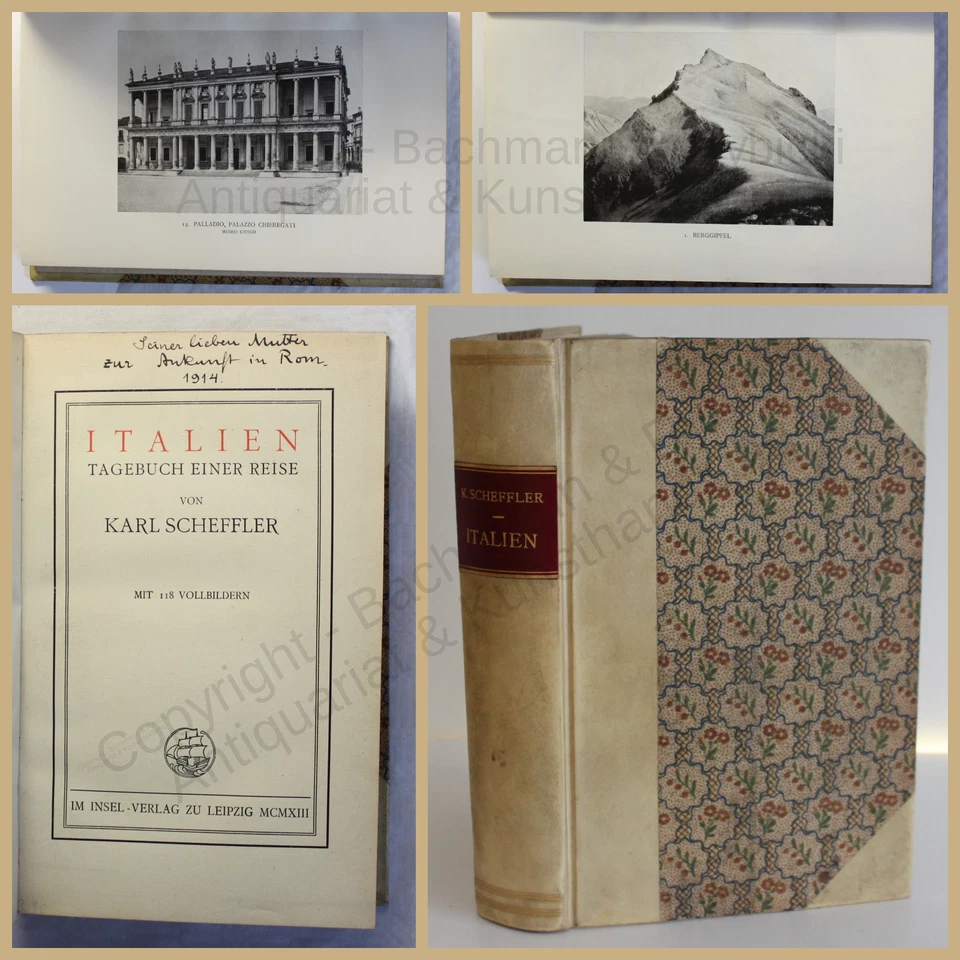 Scheffler Italien Tagebuch einer Reise 1913 Insel Verlag Landeskunde Geografie - Bild 1 von 1