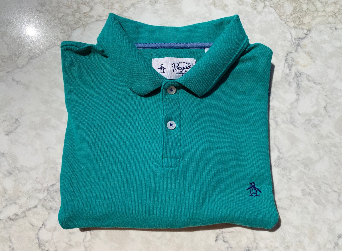 ウエア Munsingwear - Munsingwear Penguin Munsingwear Short Sleeve Polo Shirt Men's XXL Blue