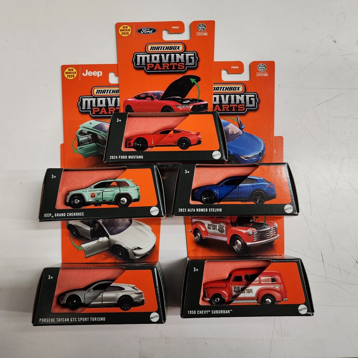 Moving Parts Complete 5 Car Set Case A * 2025 Matchbox Moving