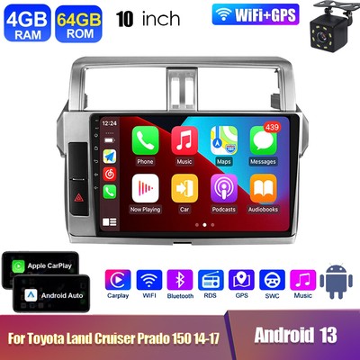 For Toyota Land Cruiser Prado 150 14-17 Car Android Stereo Radio GPS Wifi Player