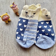 NEW Fashion Ladies Woman Cute BLUE Mouse Ear Animal Cartoon Ankle Socks