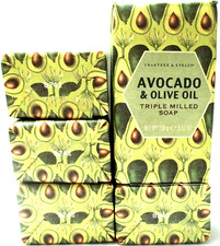 Crabtree Evelyn AVOCADO OLIVE OIL Triple Milled Bar Soap, 5.57 oz., NEW x 5