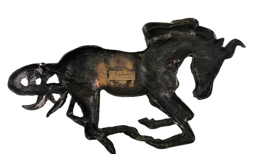 Vintage Laloon Horse Belt Buckle Silver Tone AB Crystal Eyes Extra Large - Picture 8 of 12