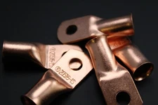 2/0 GAUGE COPPER 5/16 RING 100 PK CRIMP TERMINAL CONNECTOR AWG BATTERY CUR20516