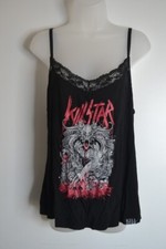 Killstar, Tank Top, Spaghetti Straps, XXL, Lace V Neck, Skulls and Monster