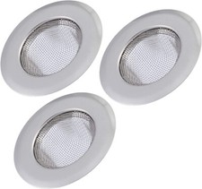 3PK 4.5" Stainless Steel Kitchen Sink Strainer Drain Stopper Deep Mesh Filter
