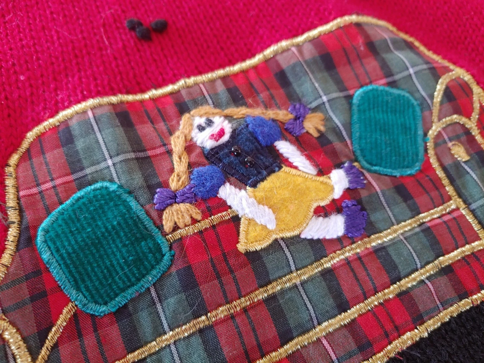 Vintage 3d Christmas Sweater Ugly Mock Turtleneck Pullover Gift Tree Train M