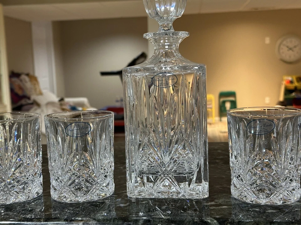 Juego de whisky de cristal Imperial Estate "Ventana", 1 jarra, 4 vasos. Foto 4 de 4