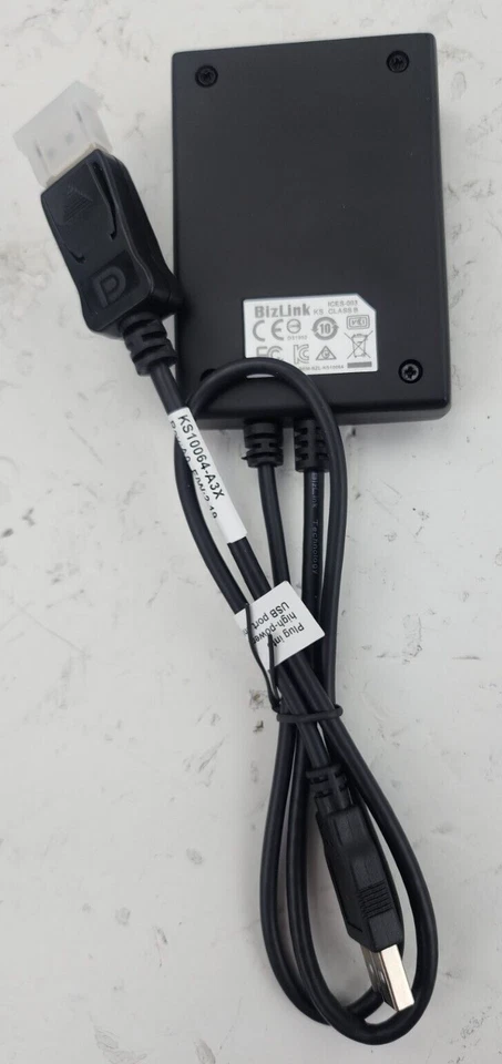 批量 3 x Bizlink DisplayPort 转 DVI 适配器 全新 KS10064 DVI 转 DDP-USB 电缆 — 第 3/4 张图片