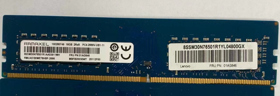 RAMAXEL 16GB DDR4 2666 Desktop DIMM RAM PC4-21300 for LENOVO RAMAXEL 16GB DDR4 2666 Desktop DIMM RAM PC4-21300 for LENOVO